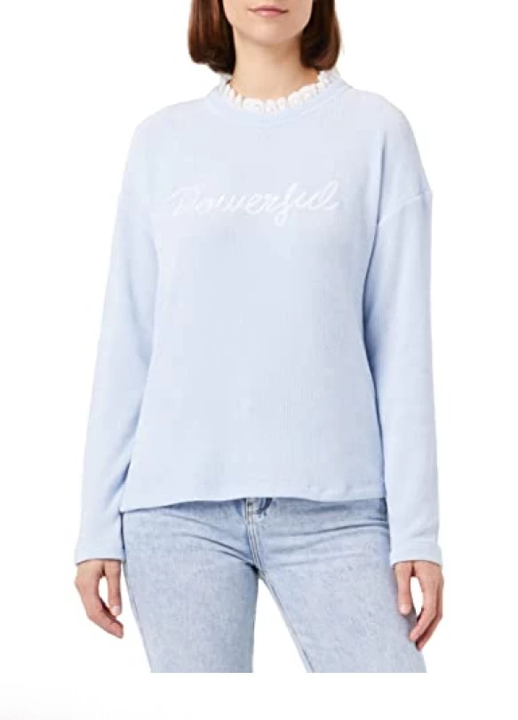 main_image_Springfield Sudadera Powerful Camiseta, Light\_Blue, S para Mujer