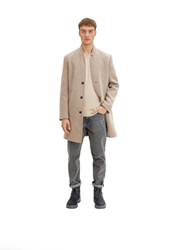 1_ Jersey básico de punto con escote en V de TOM TAILOR para hombre