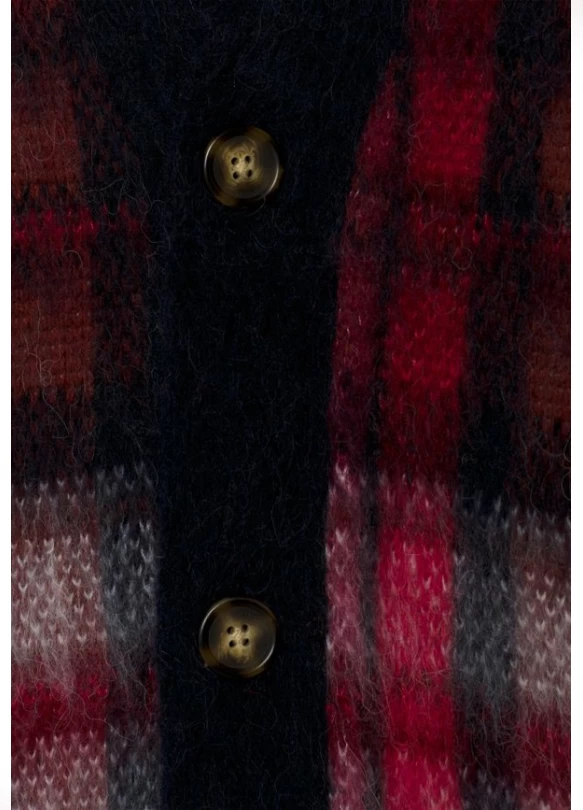 1_CHECK RELAXED FIT  - Chaqueta de punto - red check
