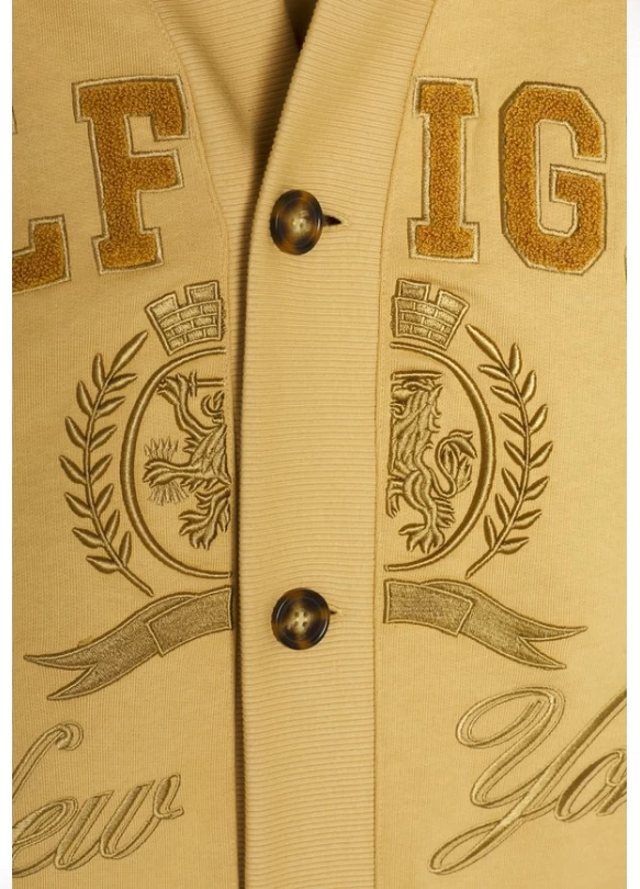 1_Oferta en Chaqueta de Punto CREST V-NECK en Beige Arena