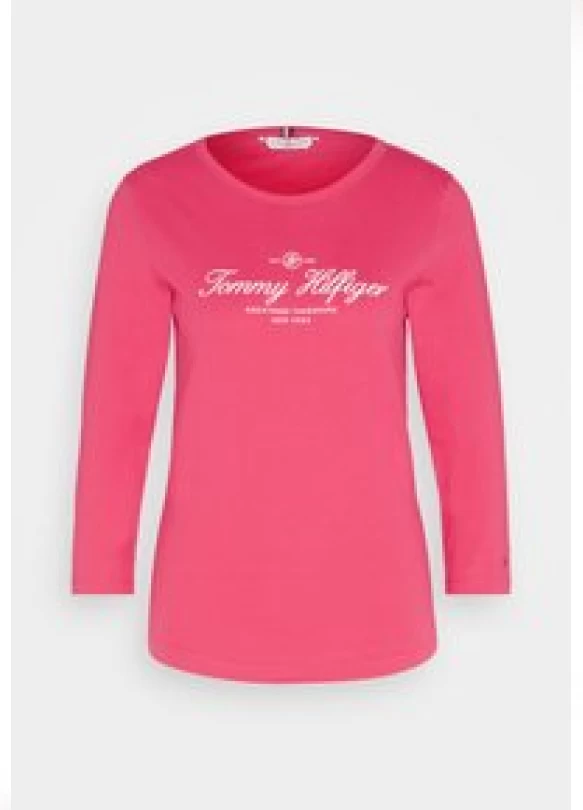 3_SLIM SIGNATURE 3/4 - Camiseta de manga larga - bright cerise pink
