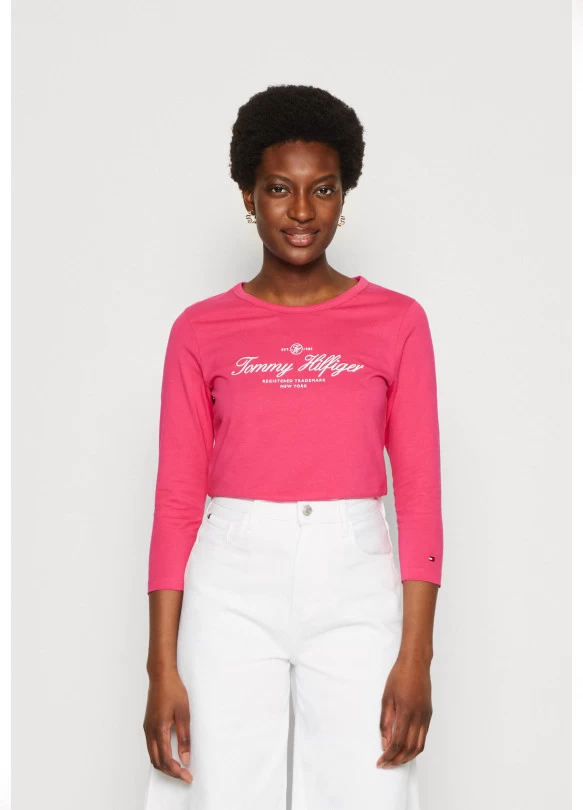 main_image_SLIM SIGNATURE 3/4 - Camiseta de manga larga - bright cerise pink