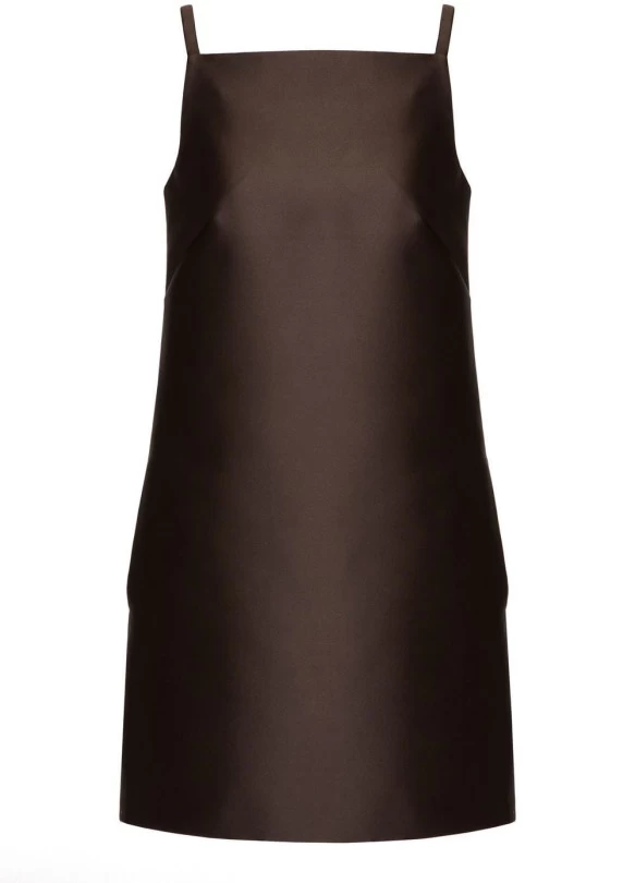 main_image_ Vestido corto con cuello cuadrado