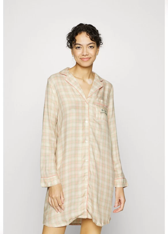 main_image_CHECKS CAMISOLE LONG SLEEVES - Camisón