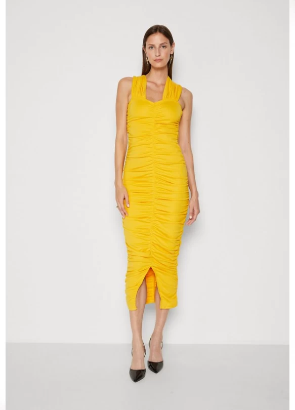 2_ZAHRAH DRESS - Vestido de tubo - yellow