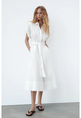 VESTIDO MIDI BORDADOS